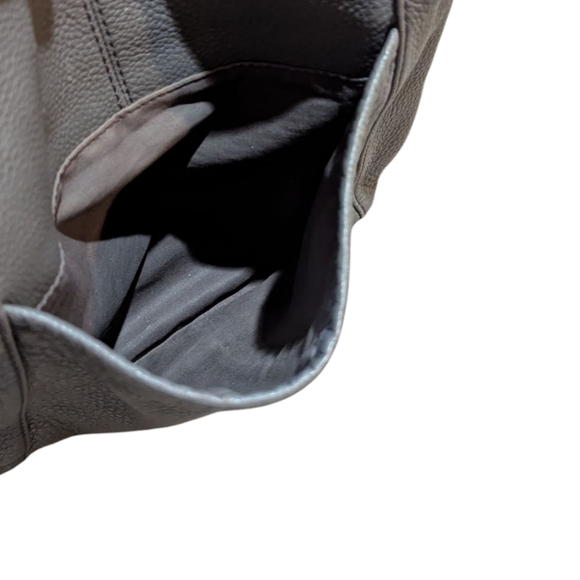 Fossil Morgan Crossbody Traveler Bag Grey Brown Leather Soft Purse - Picture 6 of 11